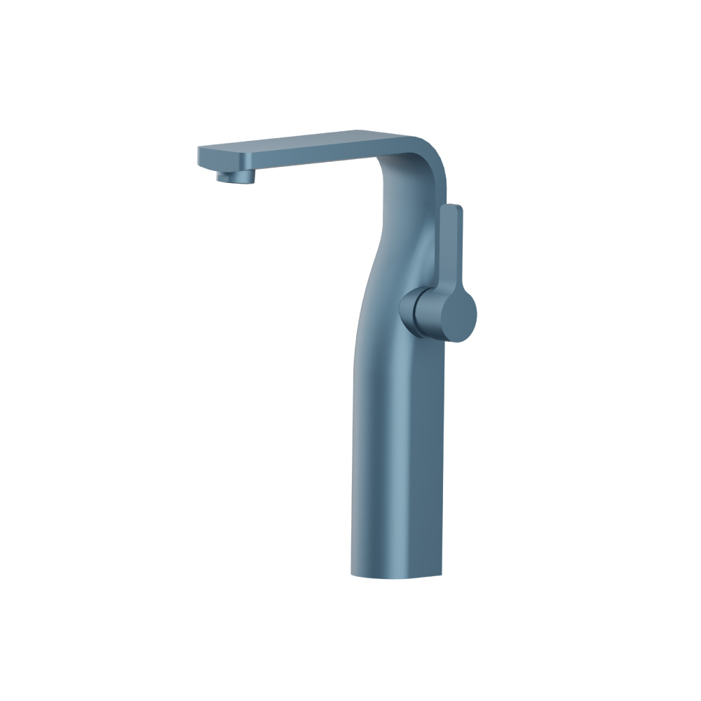 Single Hole Vessel Faucet | Blue Platinum