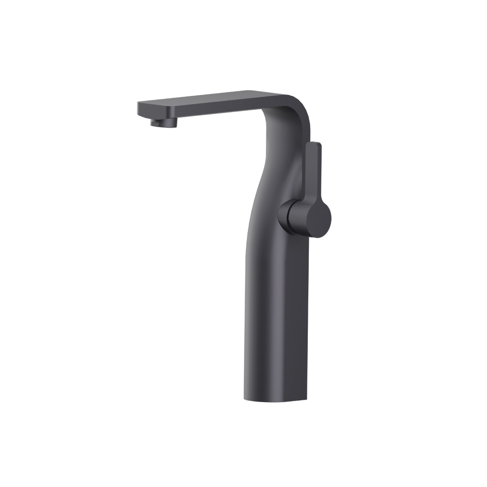 Single Hole Vessel Faucet | Dark Grey