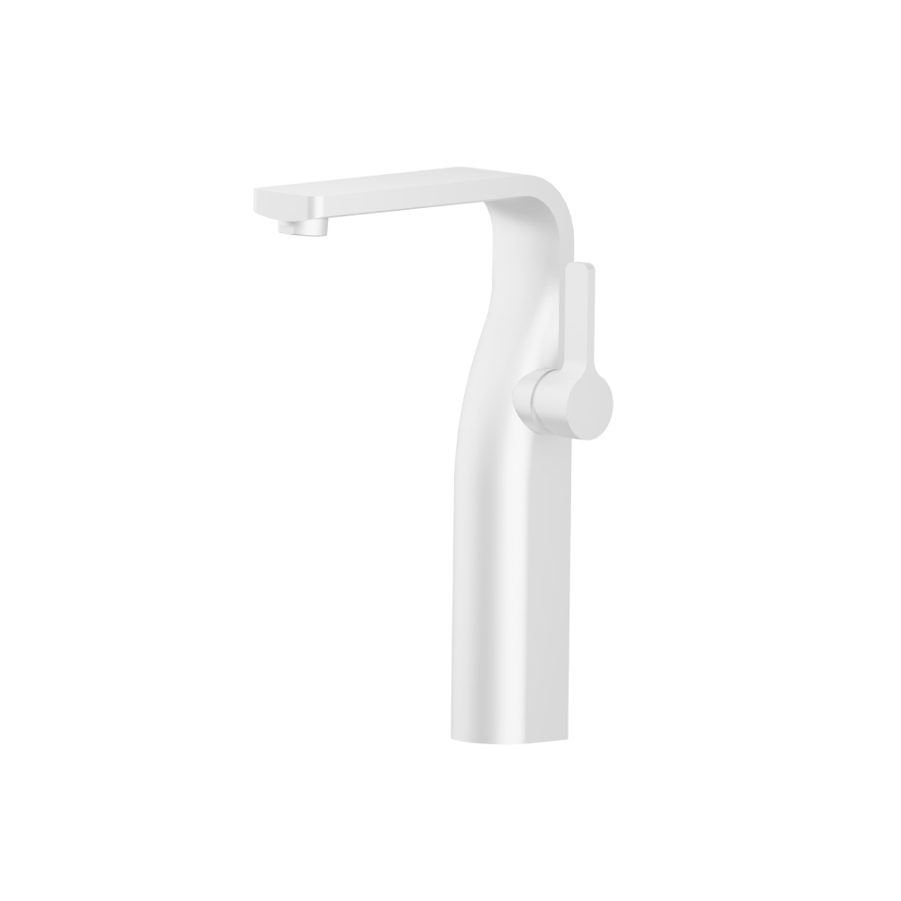 Single Hole Vessel Faucet | Gloss White