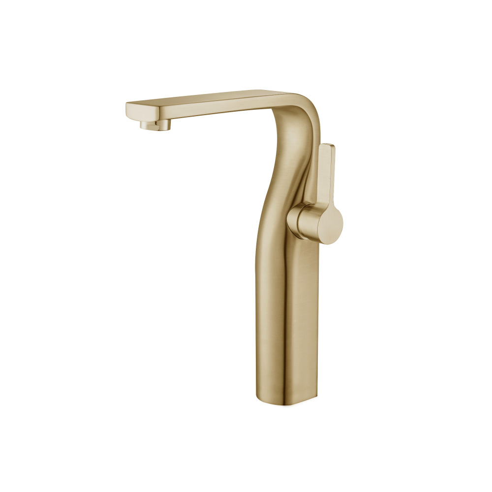 Single Hole Vessel Faucet | Satin Brass PVD