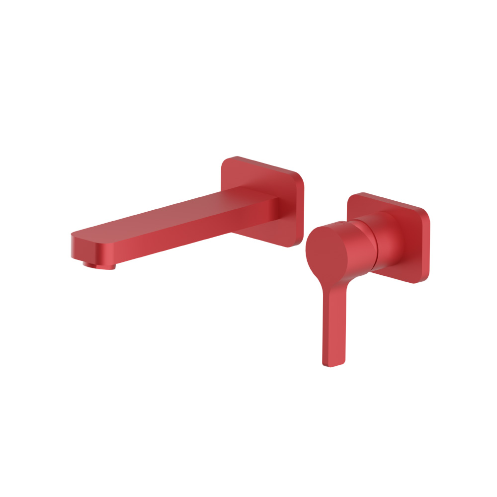 Single Handle Wall Mounted Bathroom Faucet | Deep Red