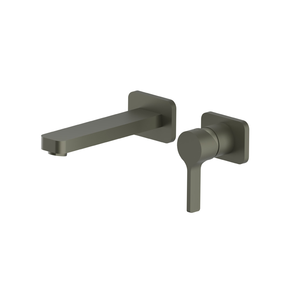 Single Handle Wall Mounted Bathroom Faucet | Gun Metal Grey