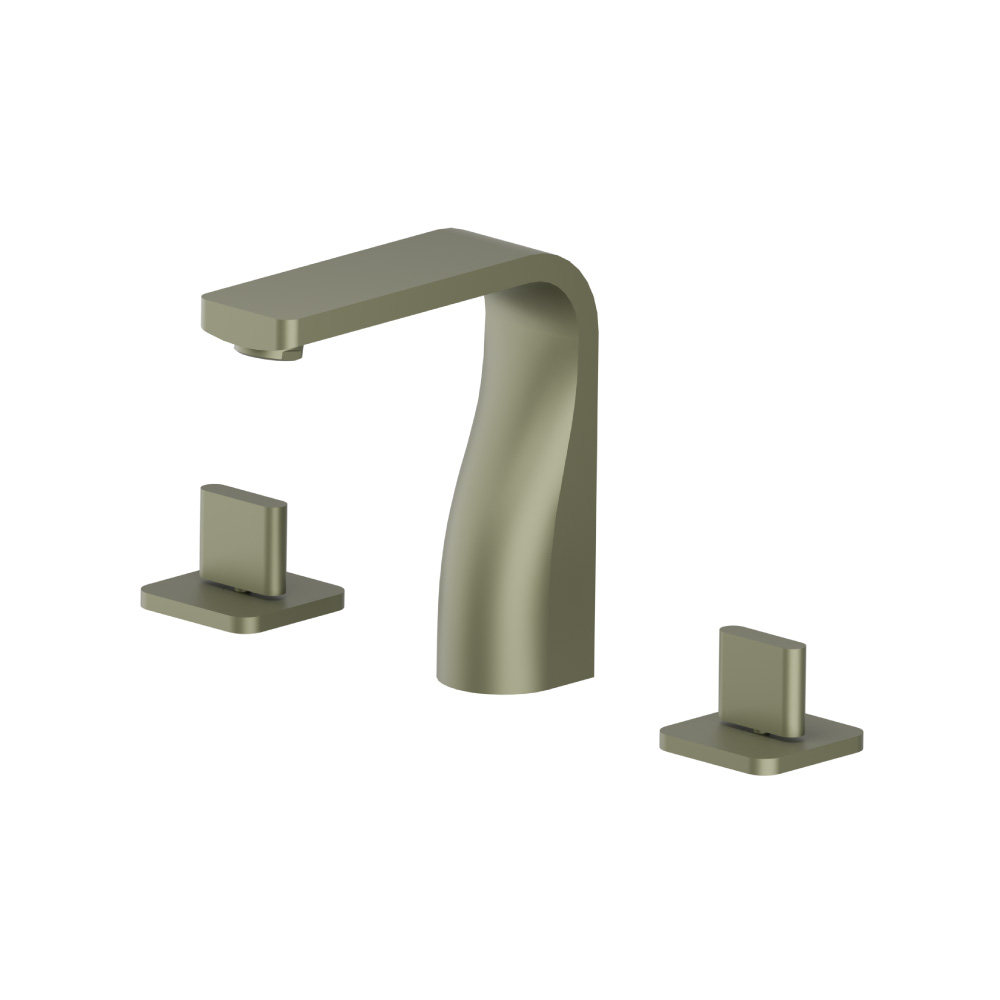 Three Hole 8" Widespread Two Handle Bathroom Faucet | Army Green