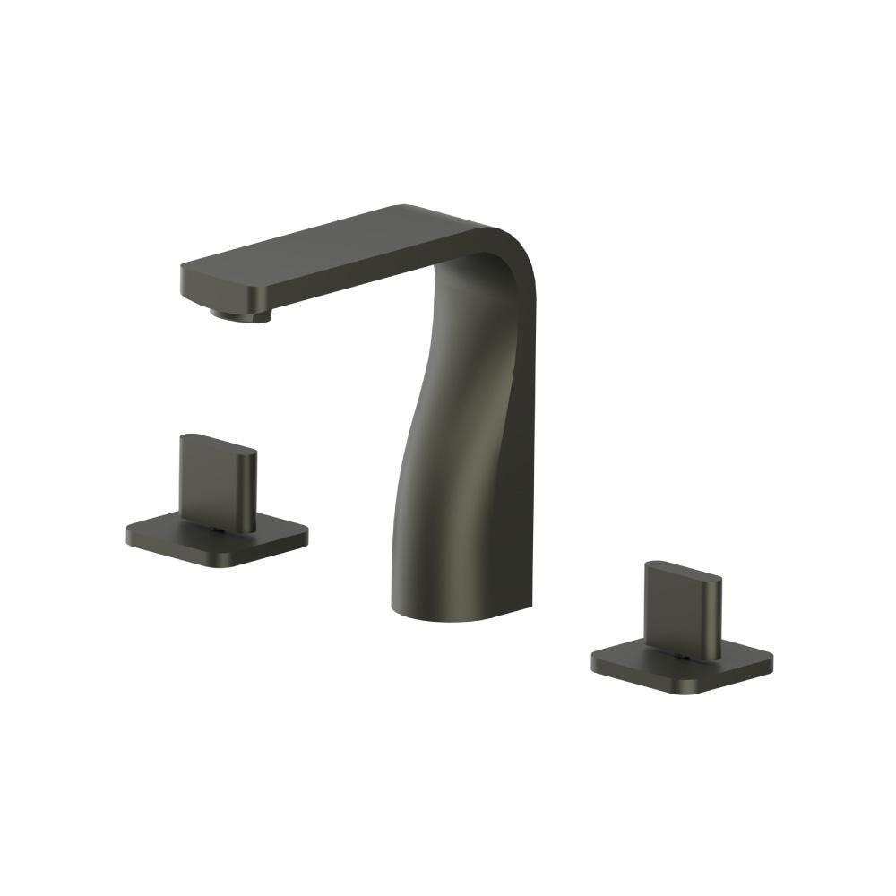 Three Hole 8" Widespread Two Handle Bathroom Faucet | Dark Green