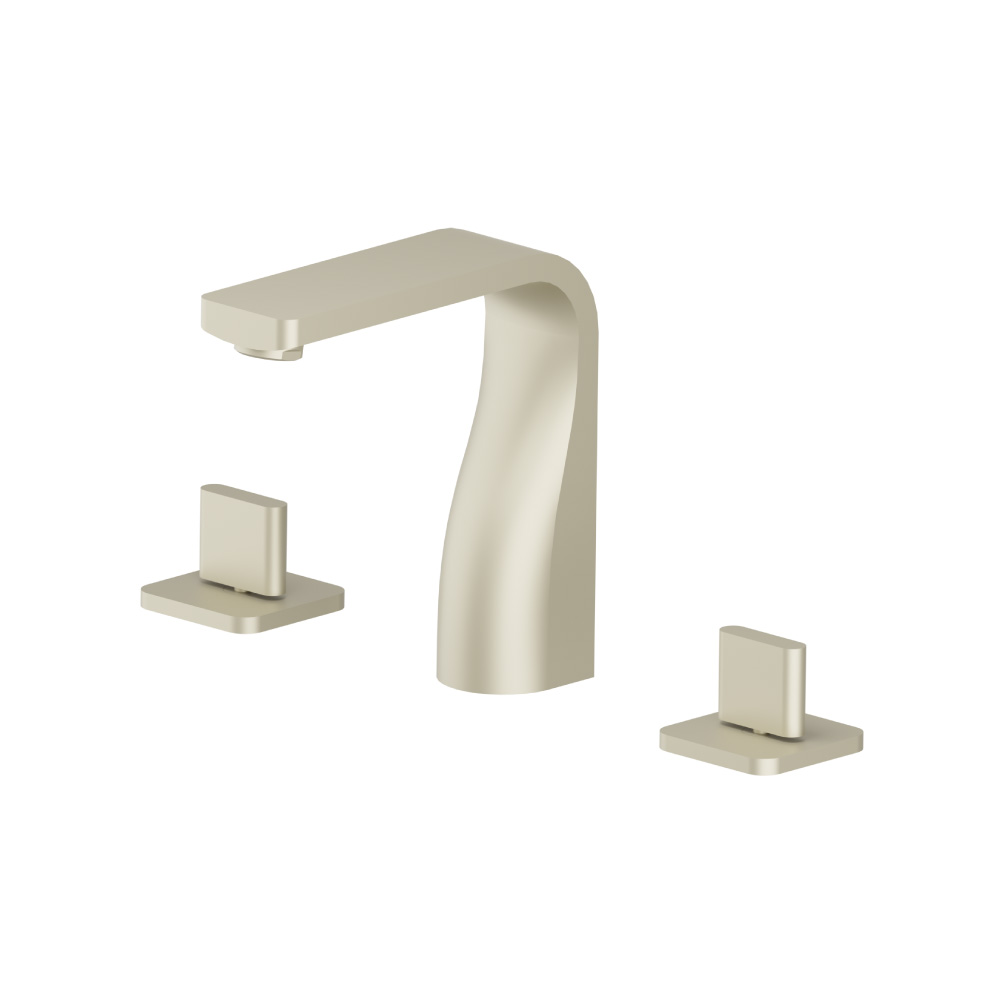 Three Hole 8" Widespread Two Handle Bathroom Faucet | Light Tan
