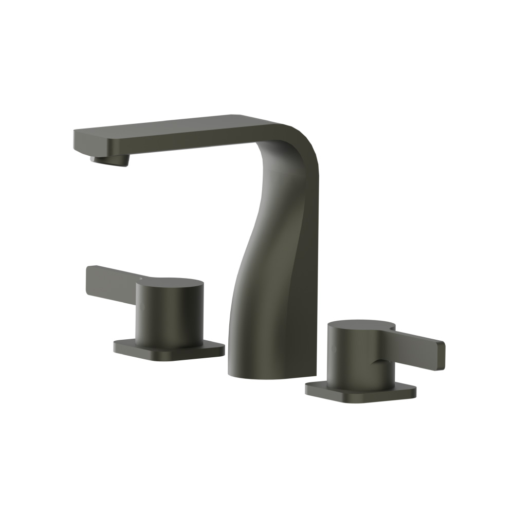 Three Hole 8" Widespread Two Handle Bathroom Faucet | Dark Green