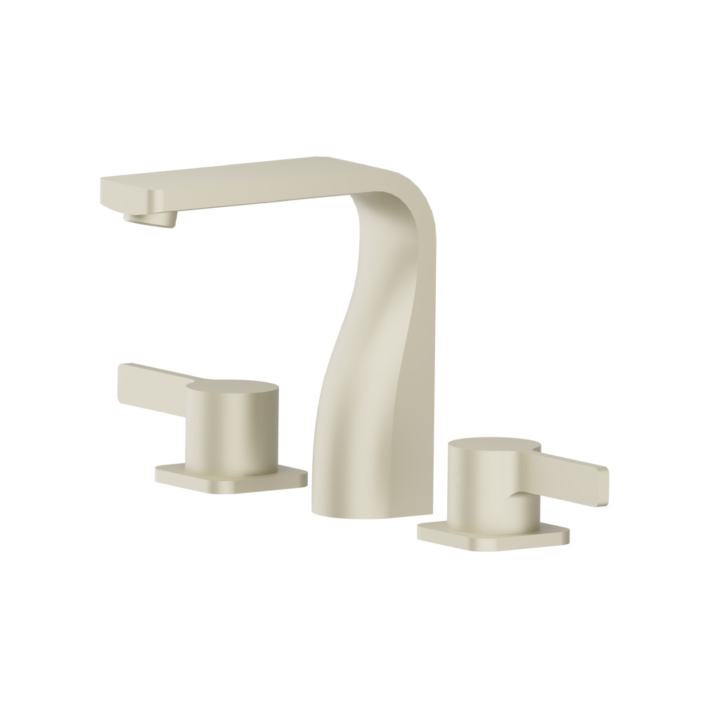 Three Hole 8" Widespread Two Handle Bathroom Faucet | Light Tan