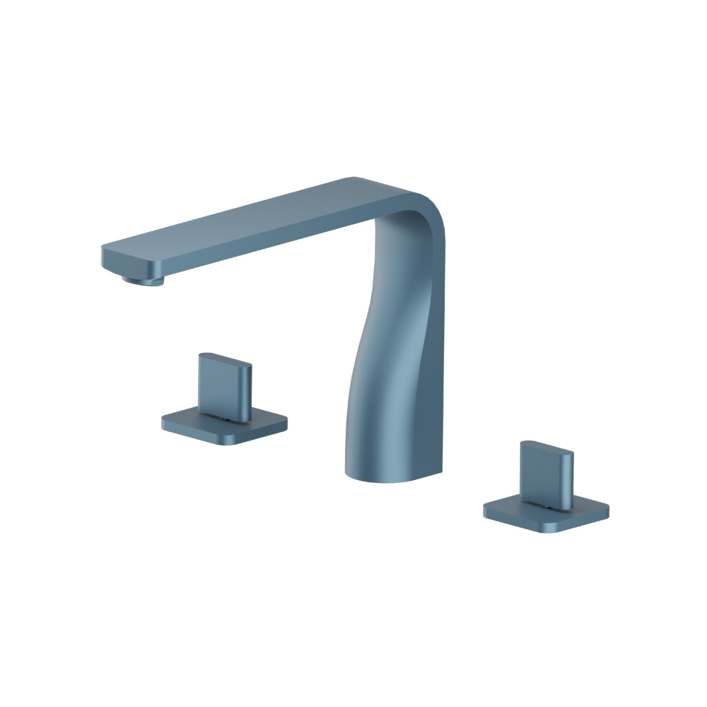 3 Hole Deck Mount Roman Tub Faucet | Blue Platinum