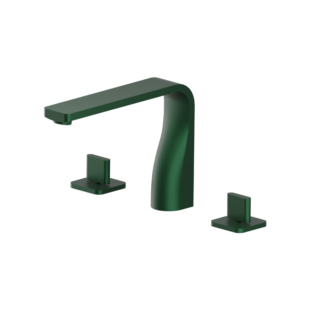 3 Hole Deck Mount Roman Tub Faucet | Leaf Green