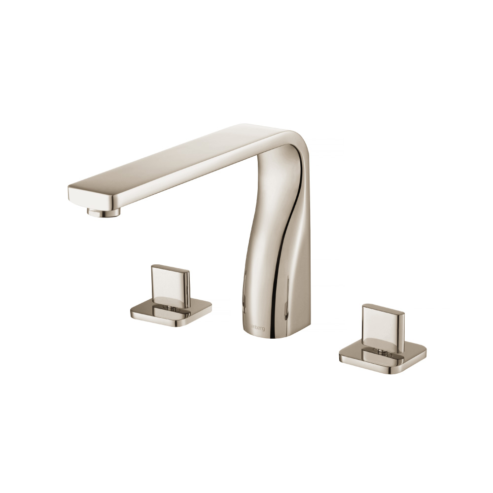 3 Hole Deck Mount Roman Tub Faucet | Polished Nickel PVD