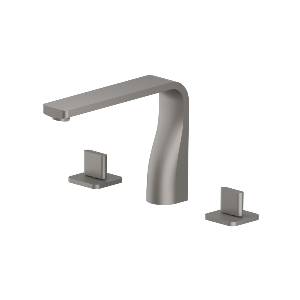 3 Hole Deck Mount Roman Tub Faucet | Steel Grey