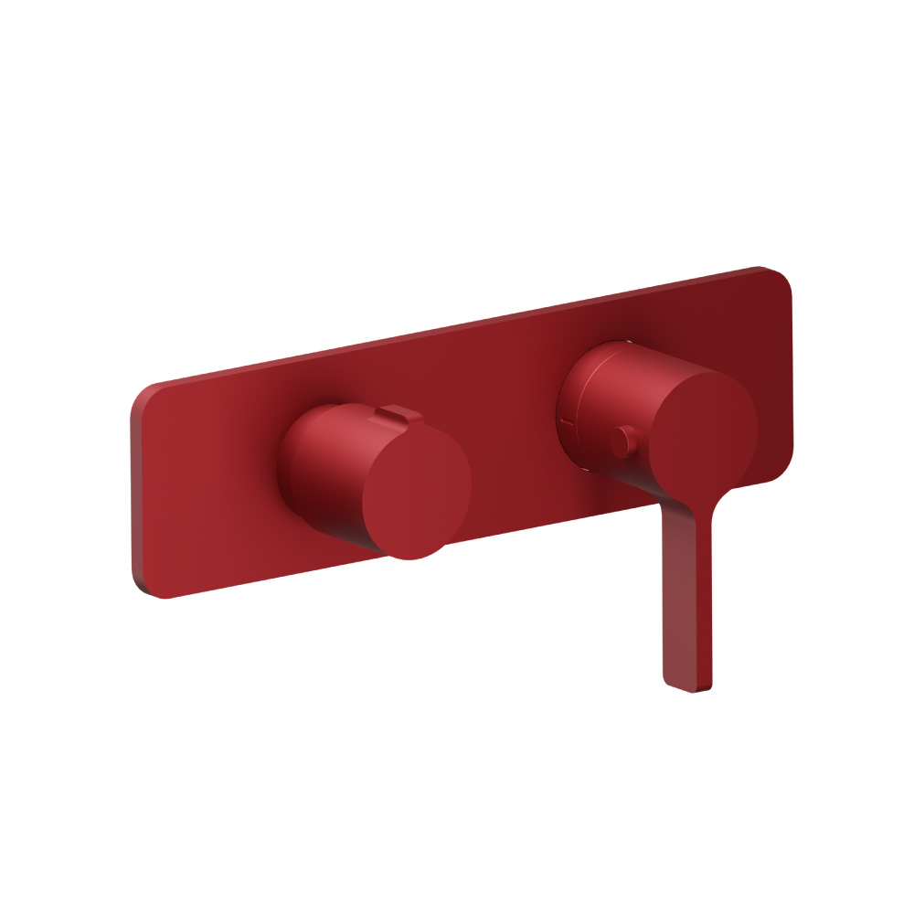 3/4" Horizontal Thermostatic Shower Valve % Trim - 1 Ouptut | Crimson