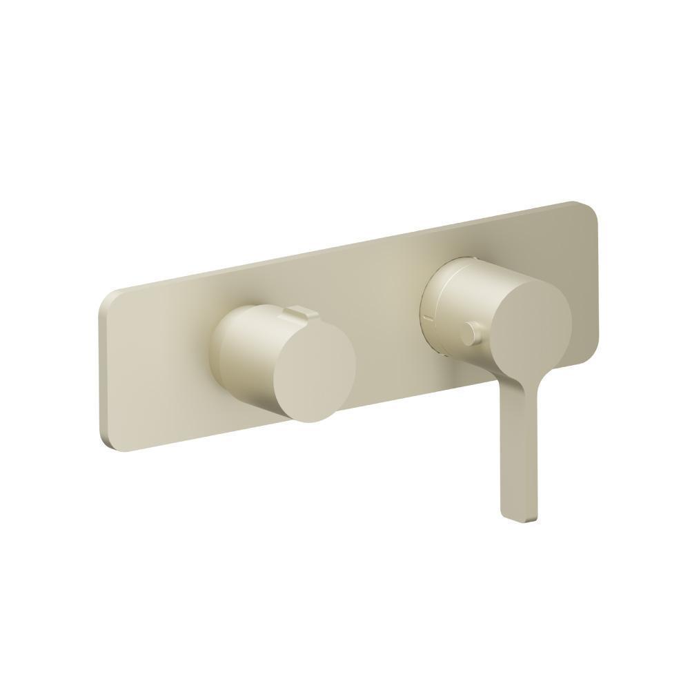 3/4" Horizontal Thermostatic Shower Valve % Trim - 1 Ouptut | Light Tan