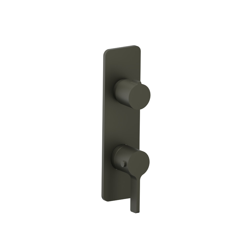 3/4" Horizontal Thermostatic Shower Valve & Trim - 1- Output | Dark Green