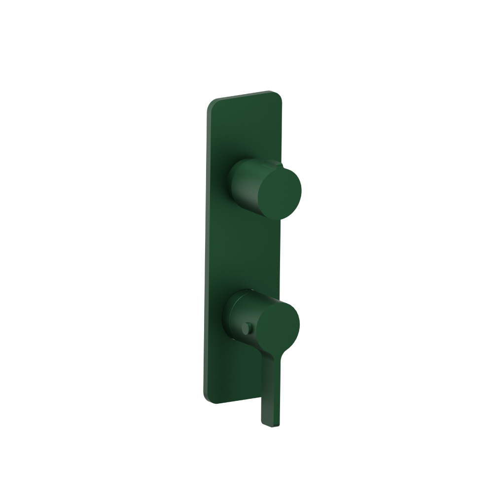 3/4" Horizontal Thermostatic Shower Valve & Trim - 1- Output | Leaf Green