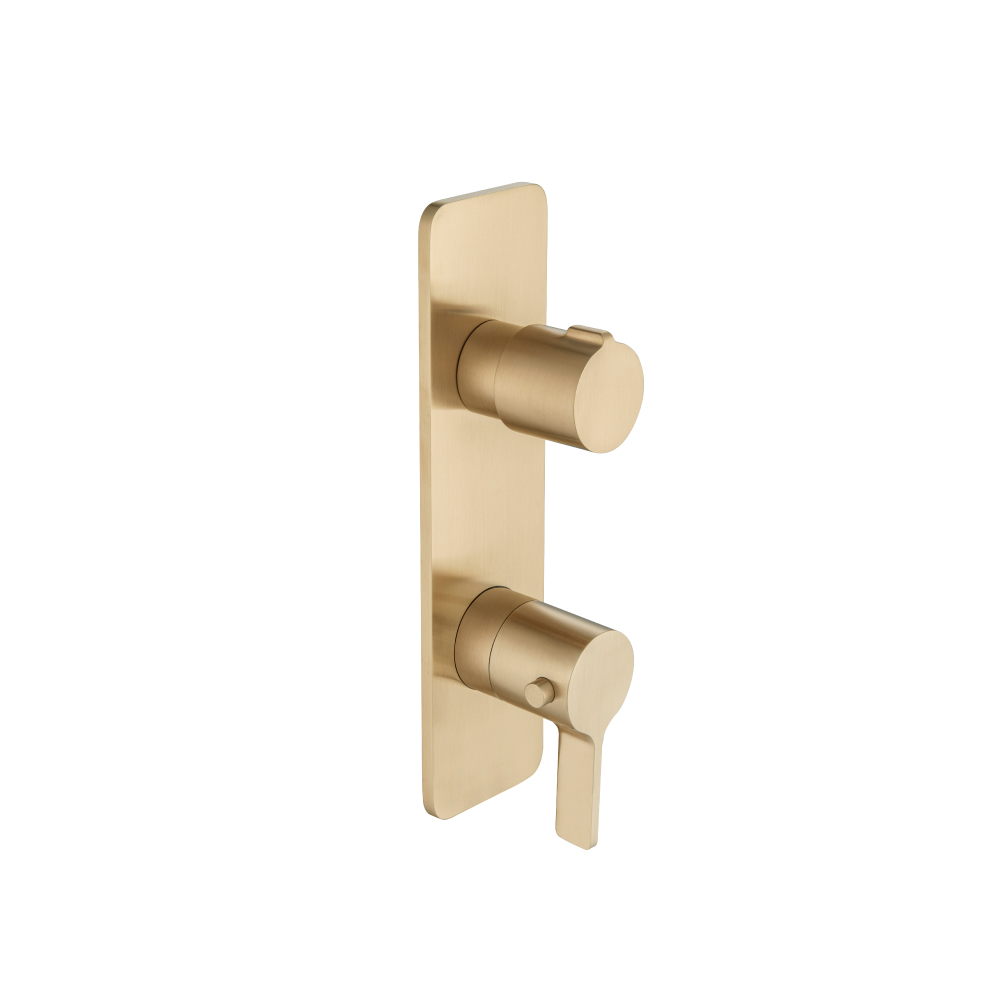 3/4" Horizontal Thermostatic Shower Valve & Trim - 1- Output | Brushed Bronze PVD