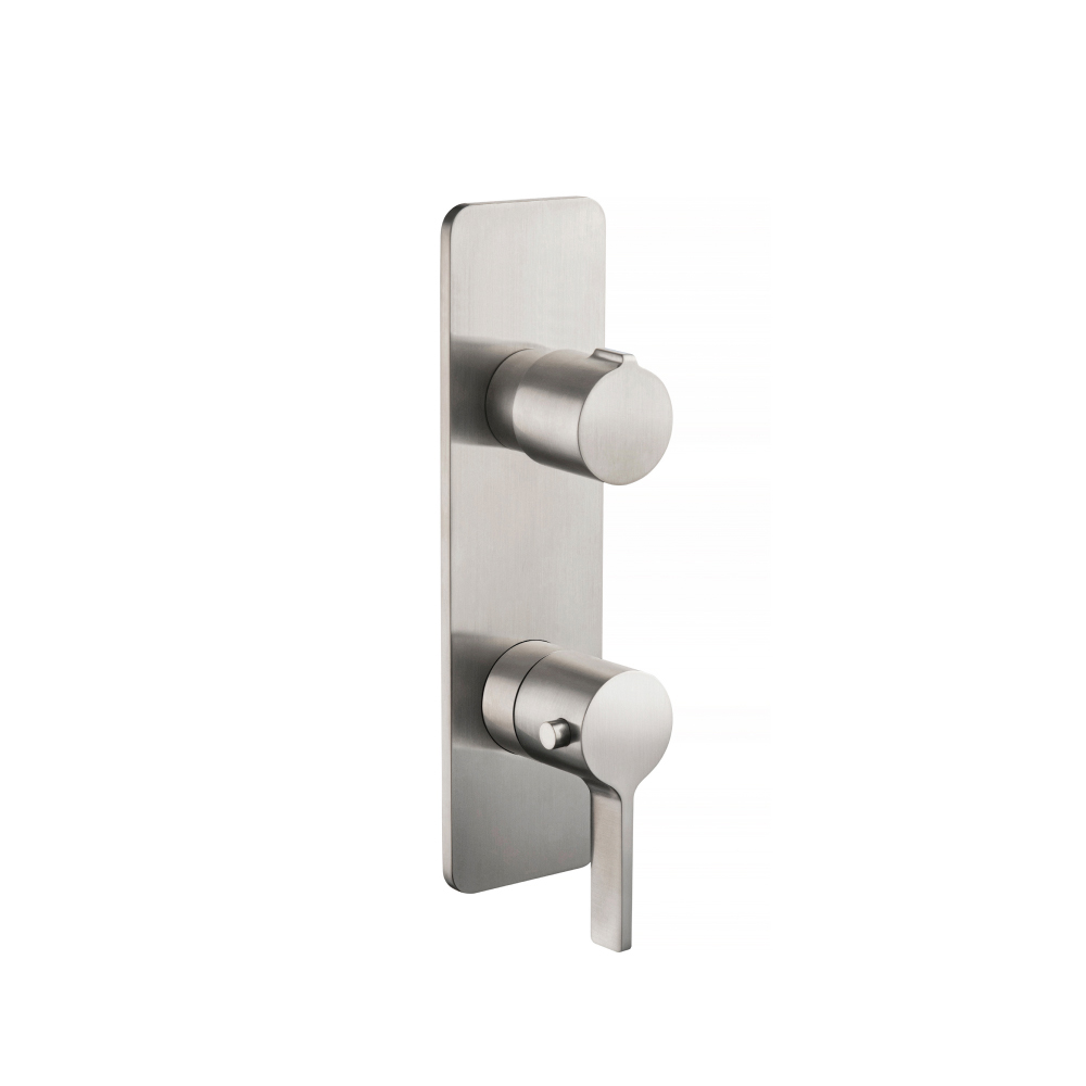 3/4" Horizontal Thermostatic Shower Valve & Trim - 1- Output | Brushed Nickel PVD