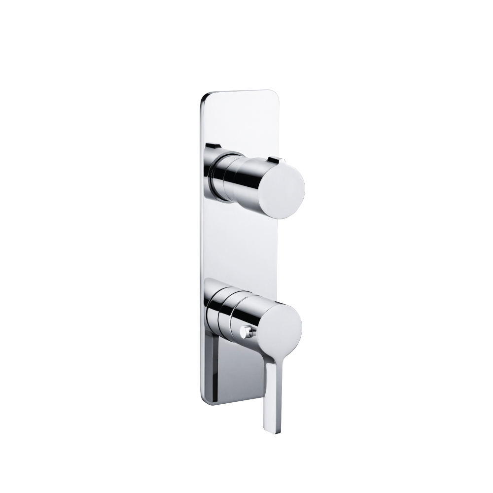 3/4" Horizontal Thermostatic Shower Valve & Trim - 1- Output | Chrome