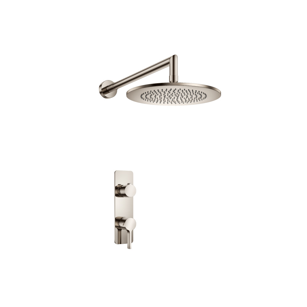 Single Output Shower Set With Shower Head And Arm | Polished Nickel PVD