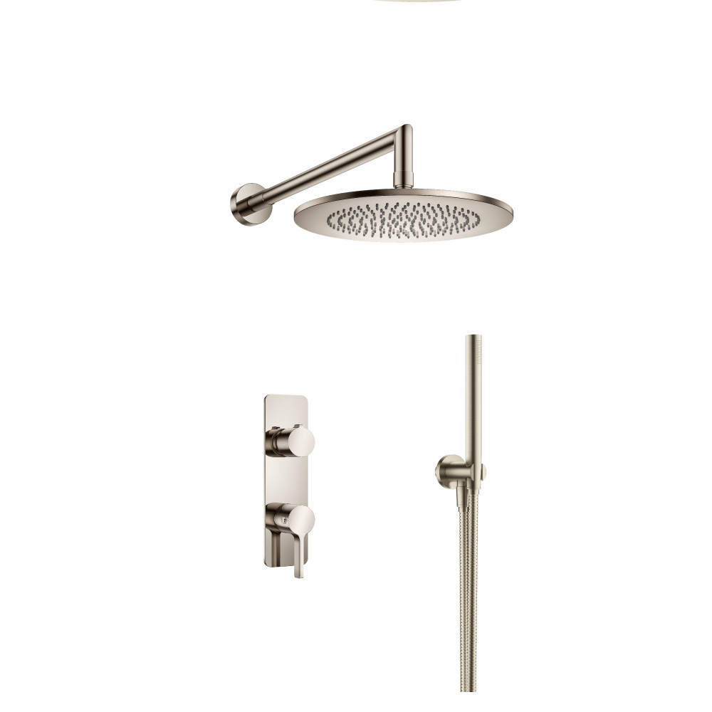 Two Output Shower Set With Shower Head And Hand Held | Polished Nickel PVD