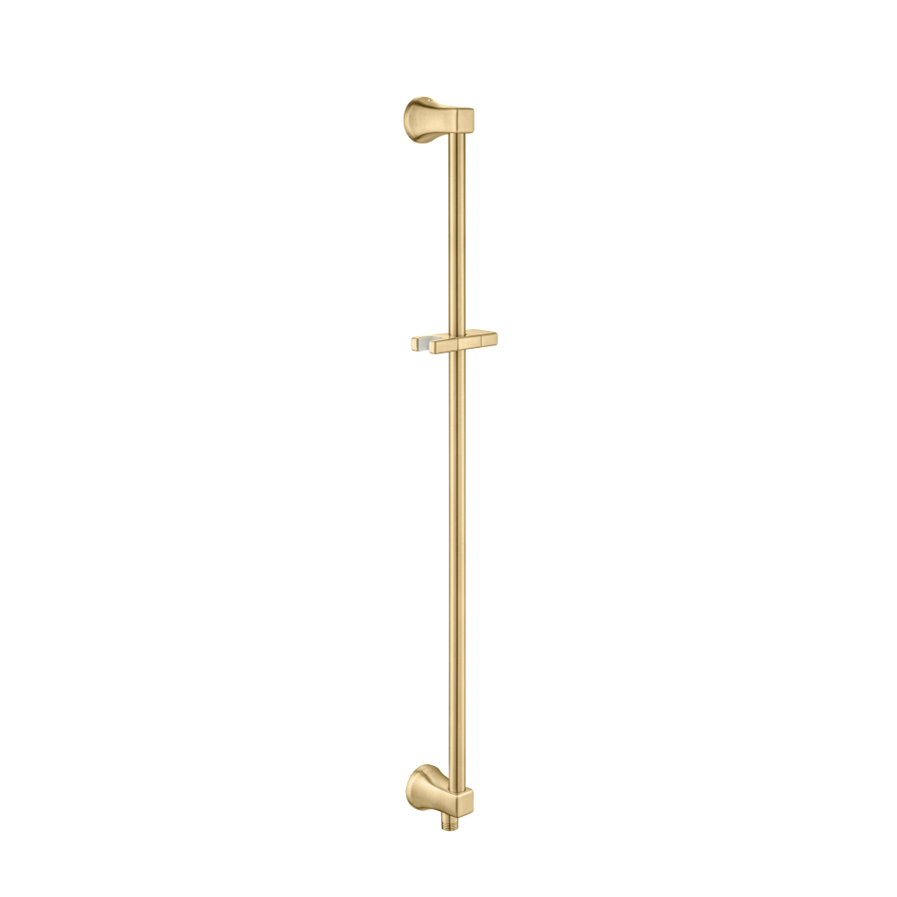 Shower Slide Bar With Integrated Wall Elbow | Satin Brass PVD