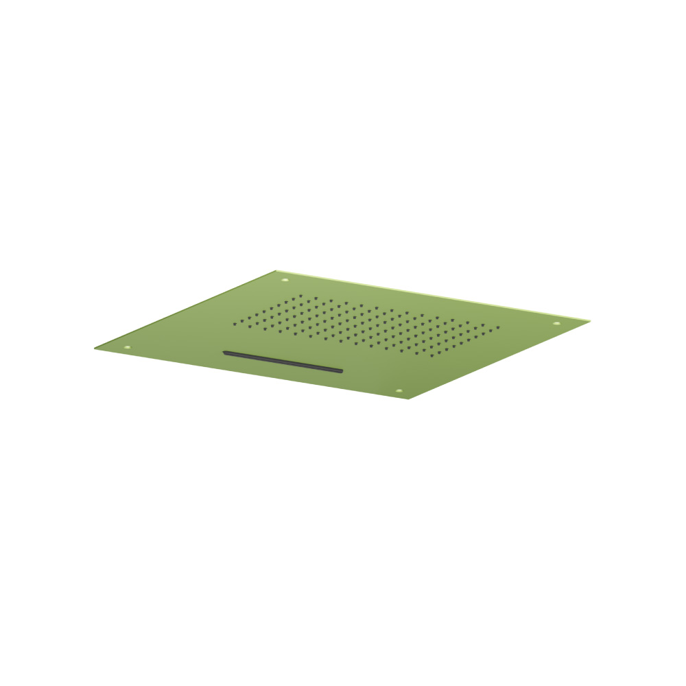 20" Stainless Steel Flush Mount Rainhead With Cascade Waterfall | Isenberg Green