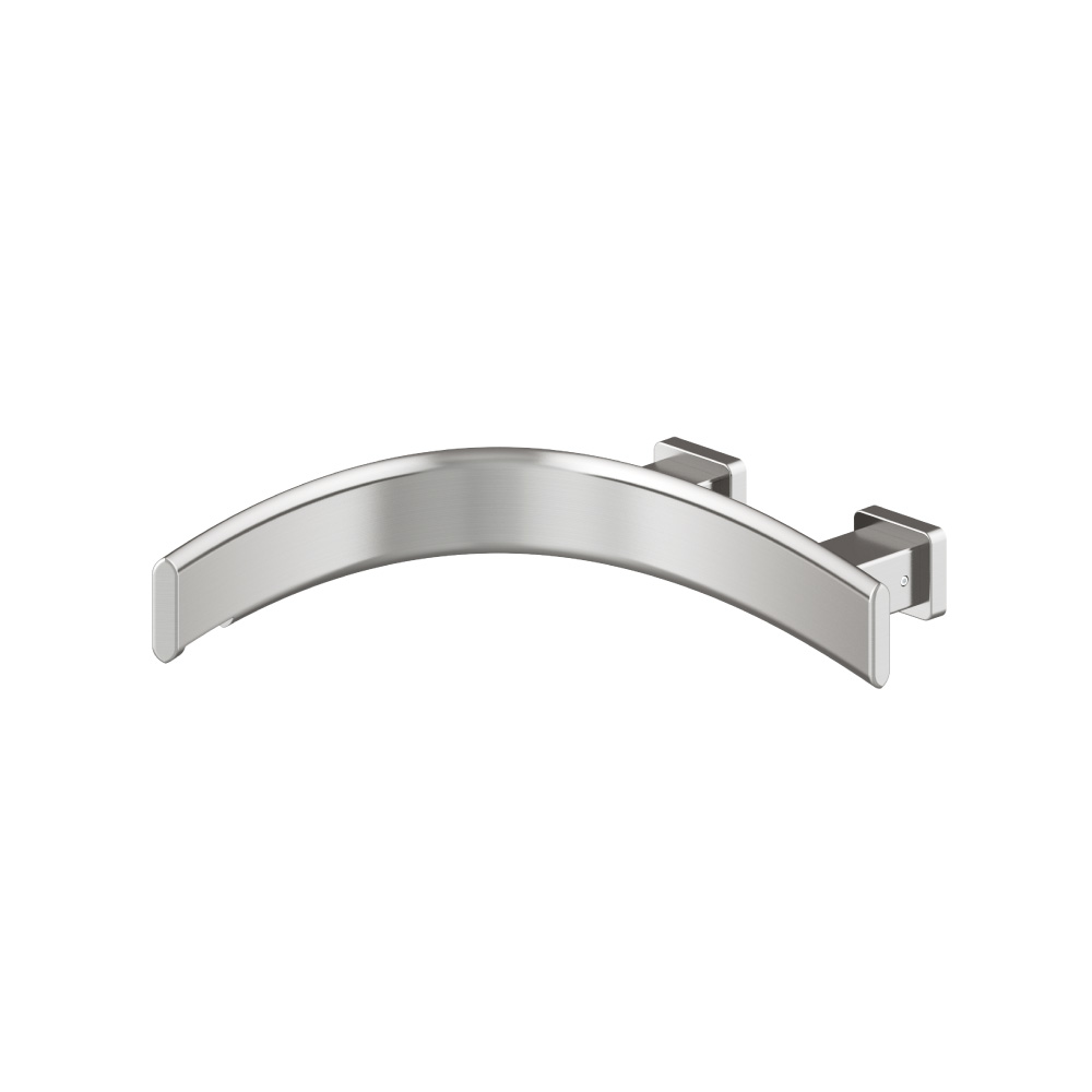 Wall Mount Faucet Spout - Left Facing Curvature | Brushed Nickel PVD