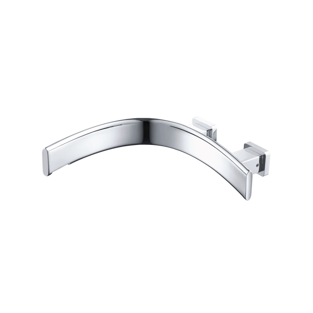 Wall Mount Tub Spout - Left Facing Curvature | Chrome