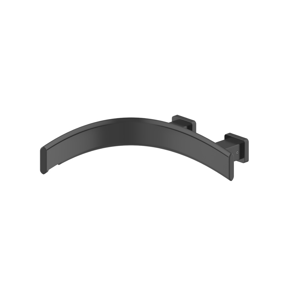 Wall Mount Tub Spout - Left Facing Curvature | Matte Black