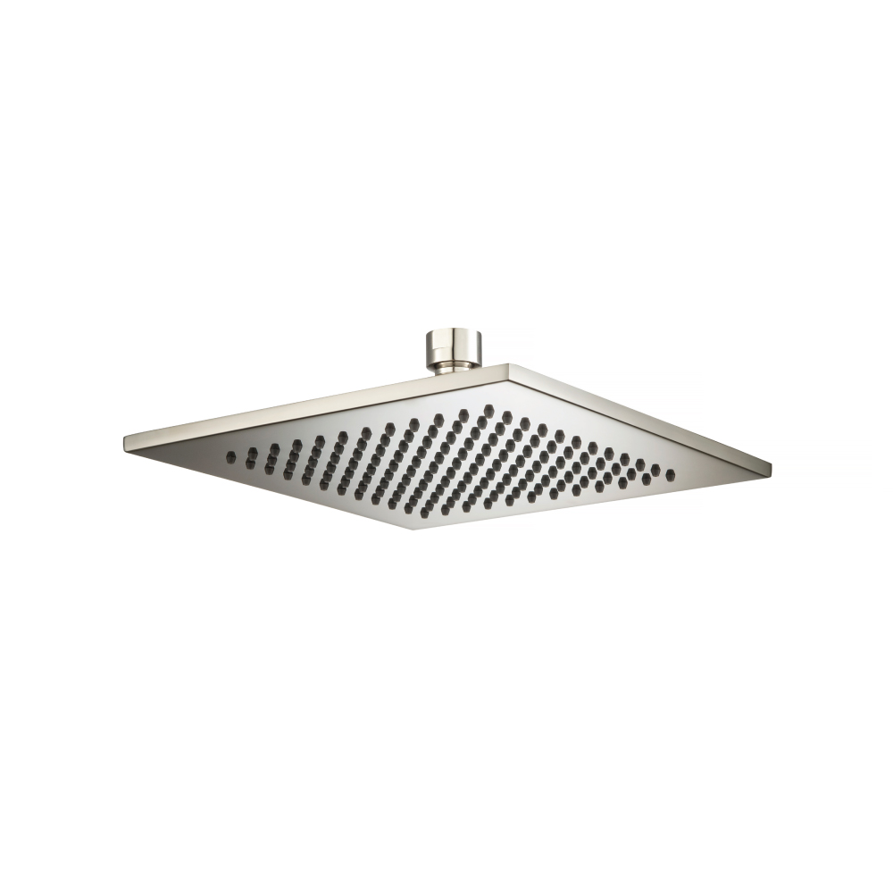 8" Solid Brass Showerhead / Rainhead - Square | Polished Nickel PVD