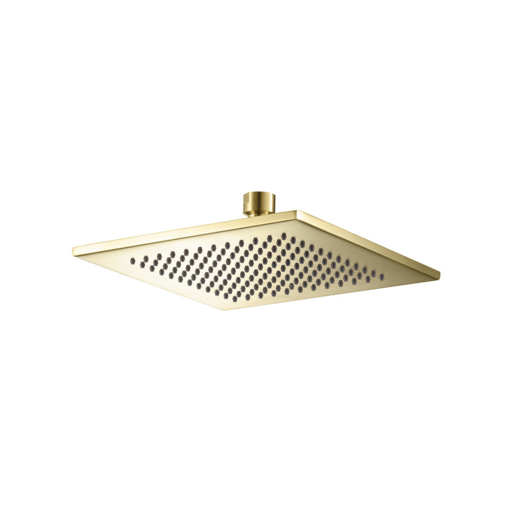 8" Solid Brass Showerhead / Rainhead - Square | Satin Brass PVD