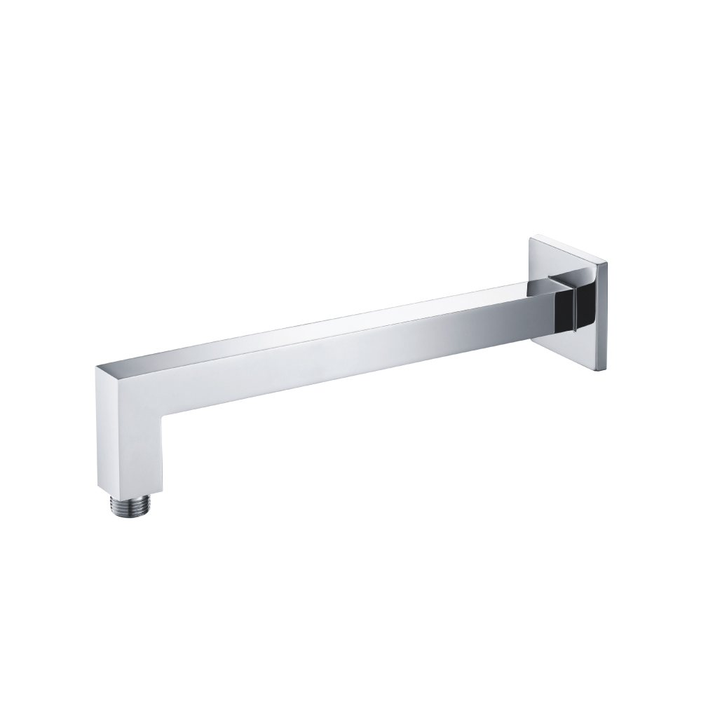 Wall Mount Square Shower Arm - 12" (300mm) - With Flange | Chrome
