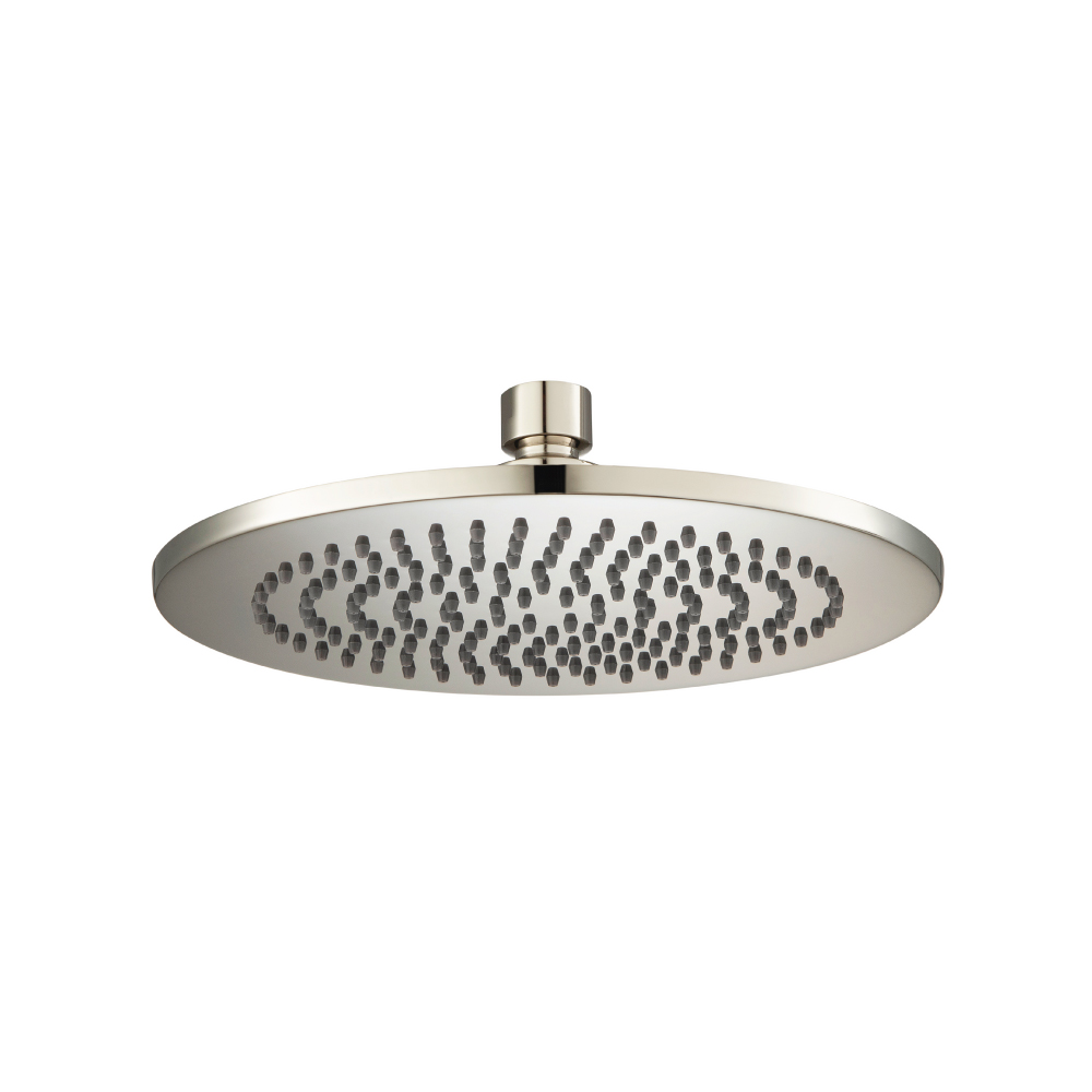 8" Solid Brass Showerhead / Rainhead - Round | Polished Nickel PVD