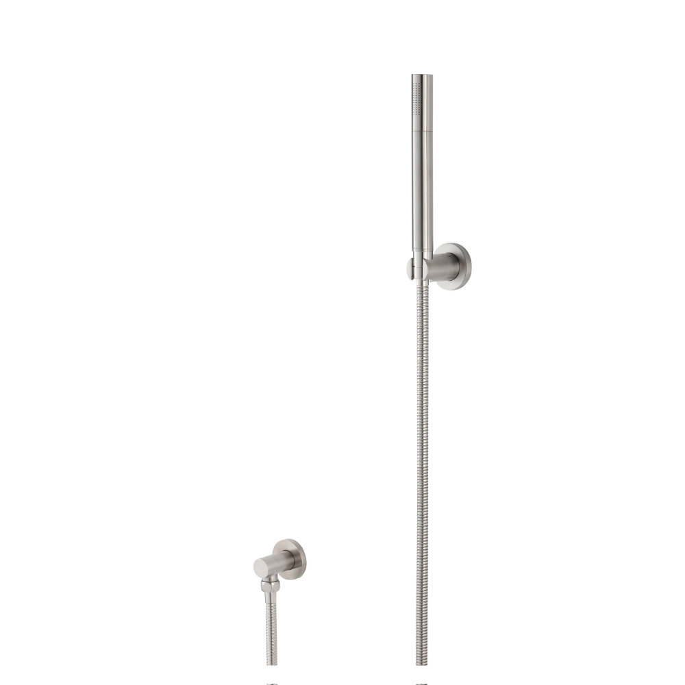 Hand Shower Set With Wall Elbow, Holder and Hose | Brushed Nickel PVD