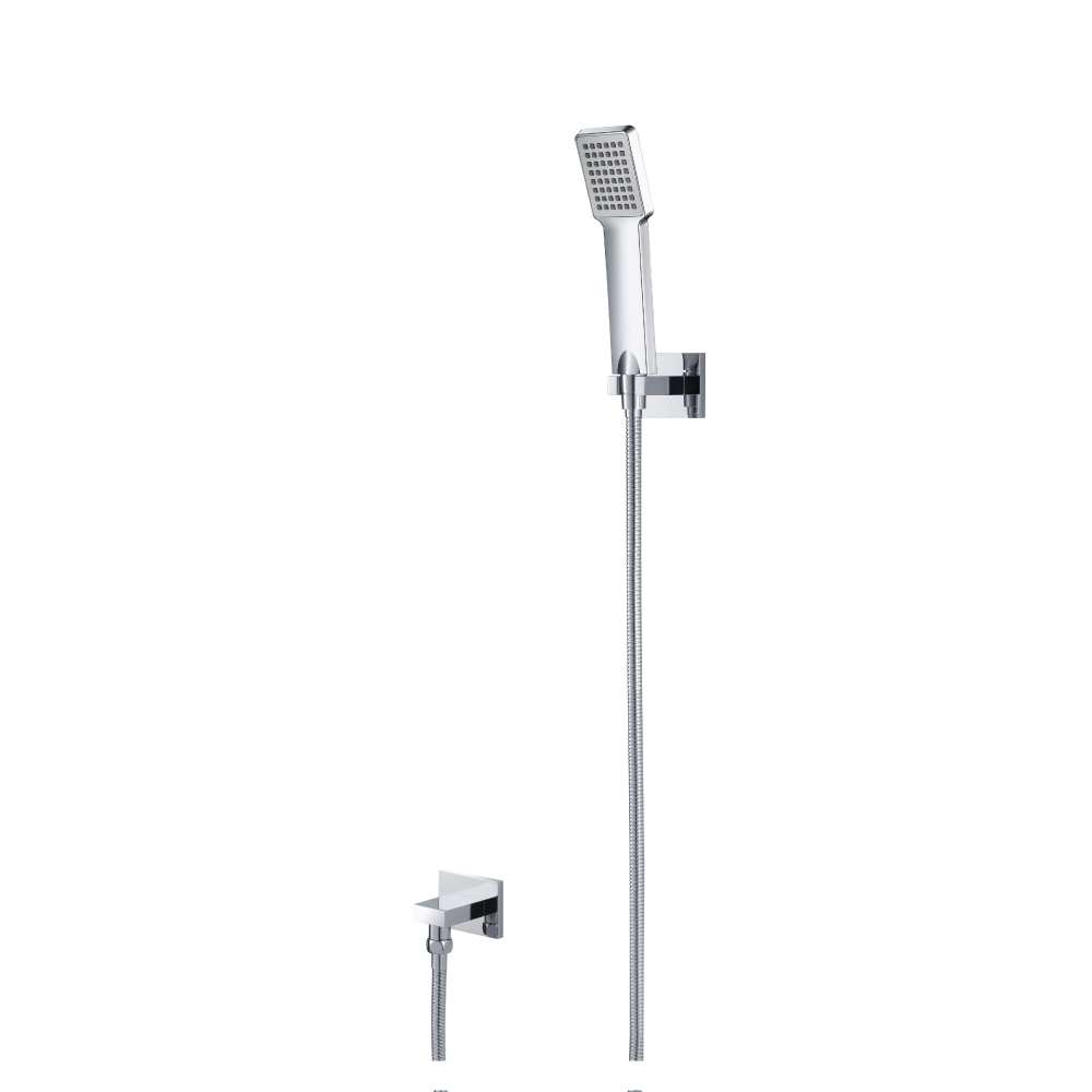 Hand Shower Set With Wall Elbow, Holder and Hose | Chrome