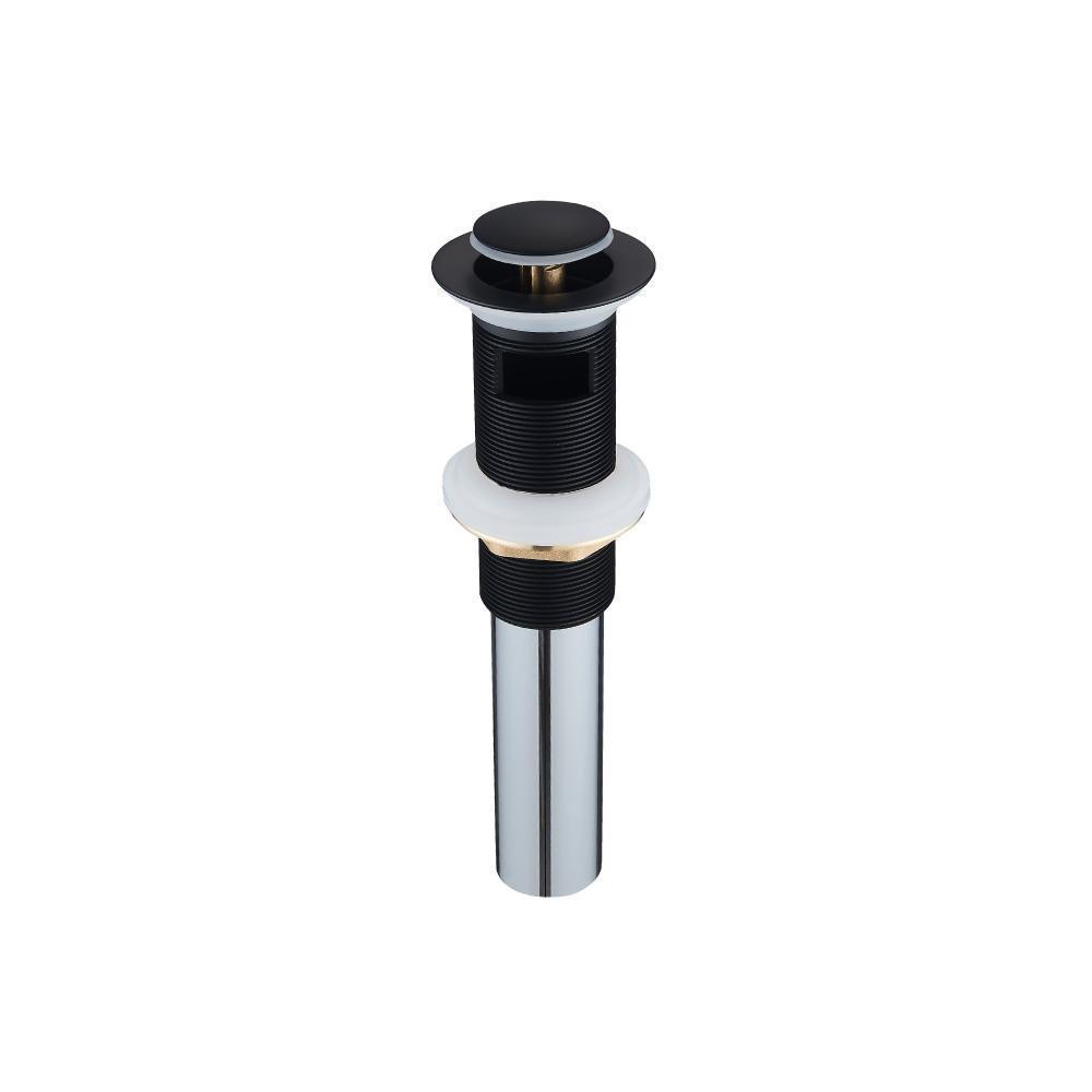1-1/4" Pop-up Drain Assembly with Overflow | Matte Black