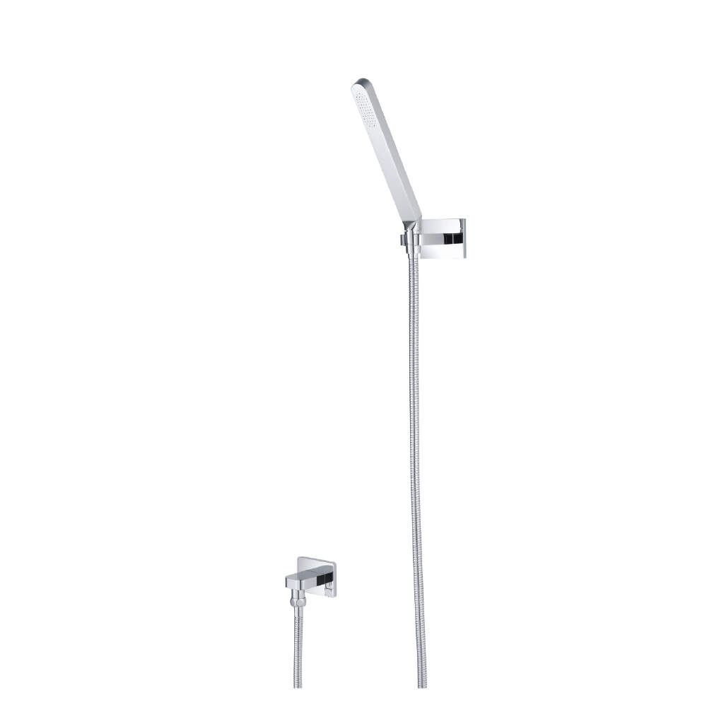 Hand Shower Set With Wall Elbow, Holder and Hose | Satin Brass PVD