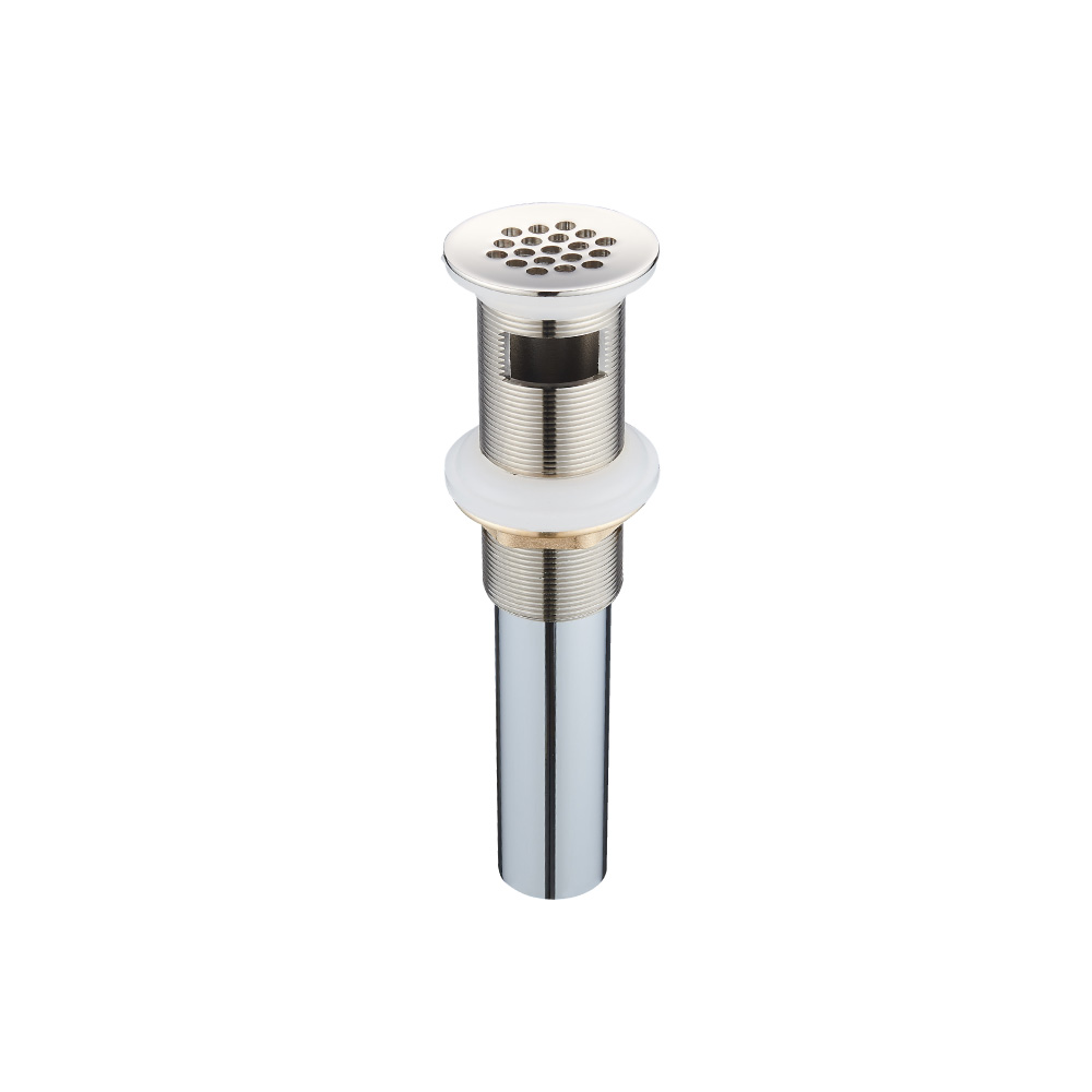 1-1/4" Sink Grid Drain with Overflow | Polished Nickel PVD