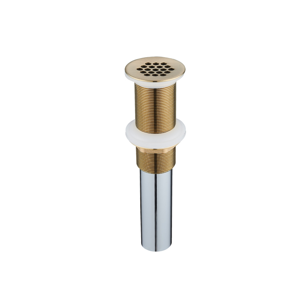 1-1/4" Sink Grid Drain without Overflow | Satin Brass PVD