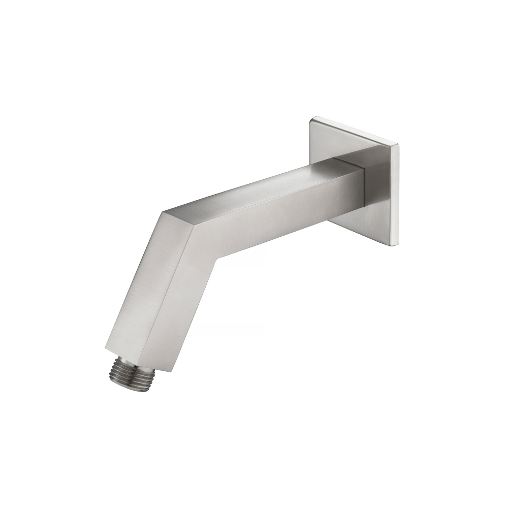 Square Shower Arm With Flange - 7" - With Flange | Brushed Nickel PVD