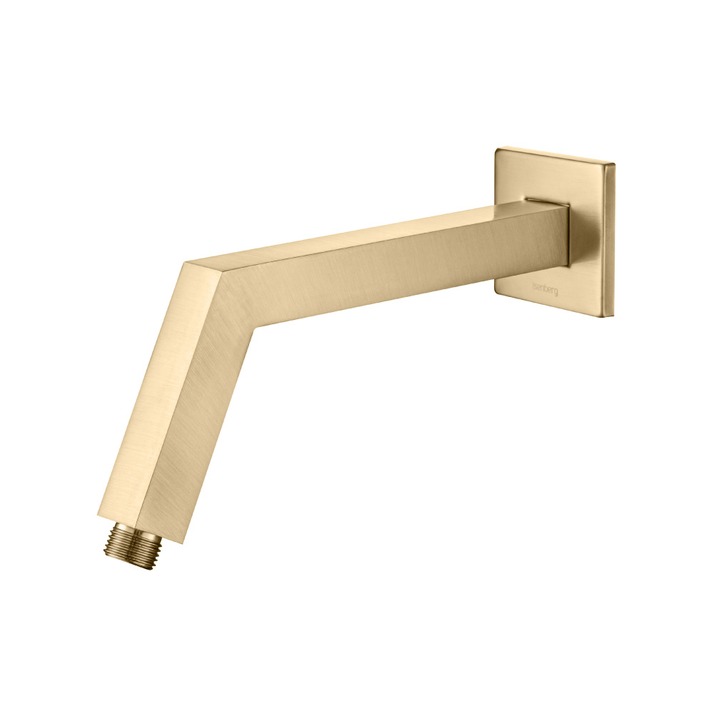 Square Shower Arm With Flange - 10" - With Flange | Brushed Bronze PVD