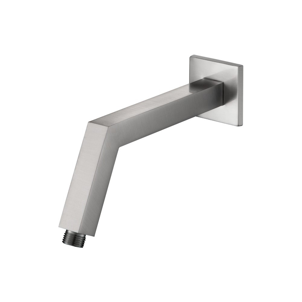 Square Shower Arm With Flange - 10" - With Flange | Brushed Nickel PVD