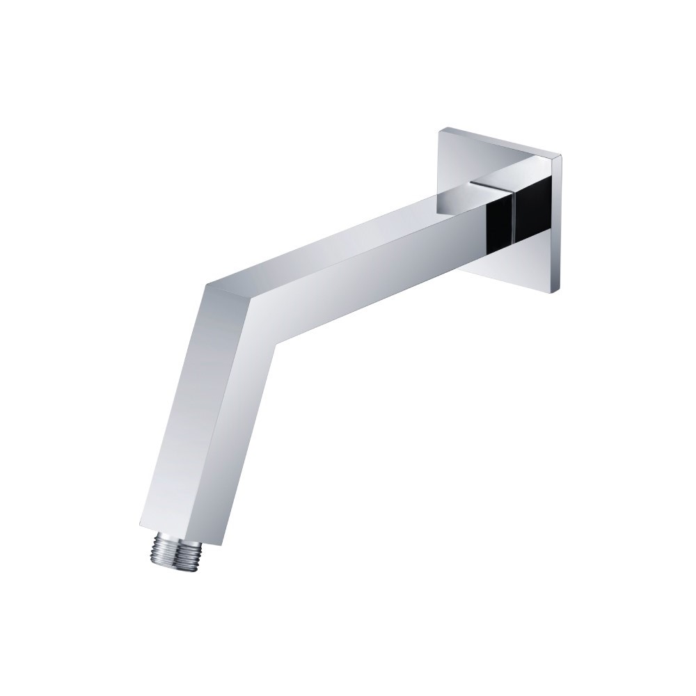 Square Shower Arm With Flange - 10" - With Flange | Chrome