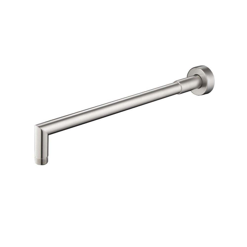 Wall Mount Round Shower Arm - 16" (400mm) - With Flange | Brushed Nickel PVD