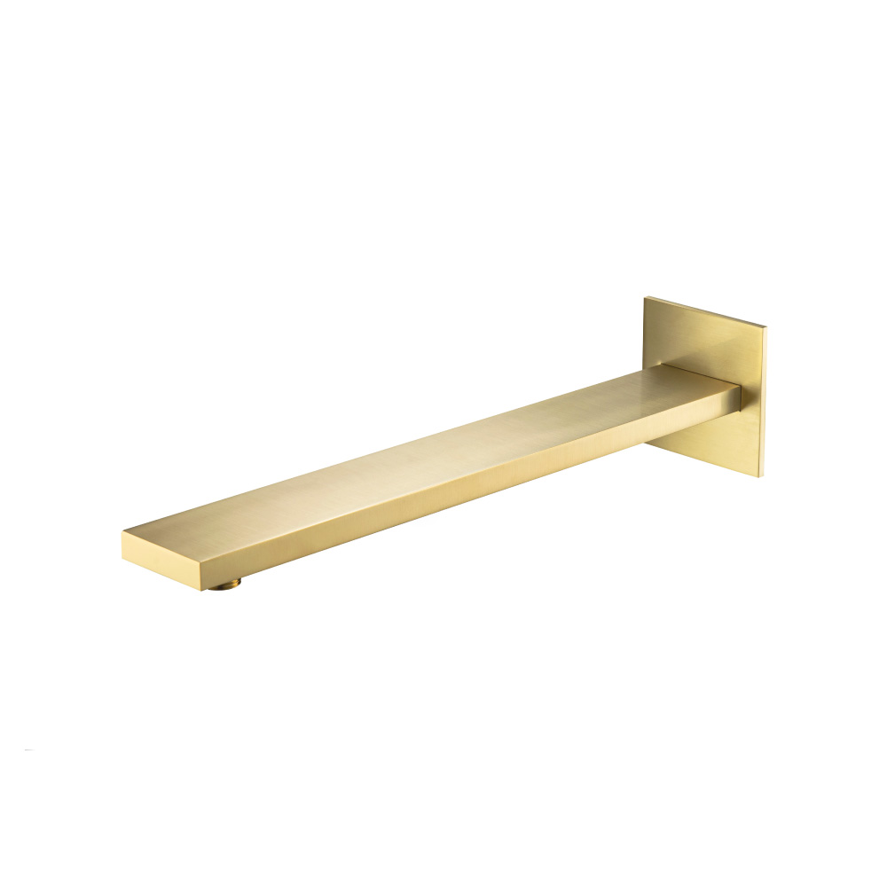 Wall Mount Shower Arm - 16" (400mm) - With Flange | Satin Brass PVD