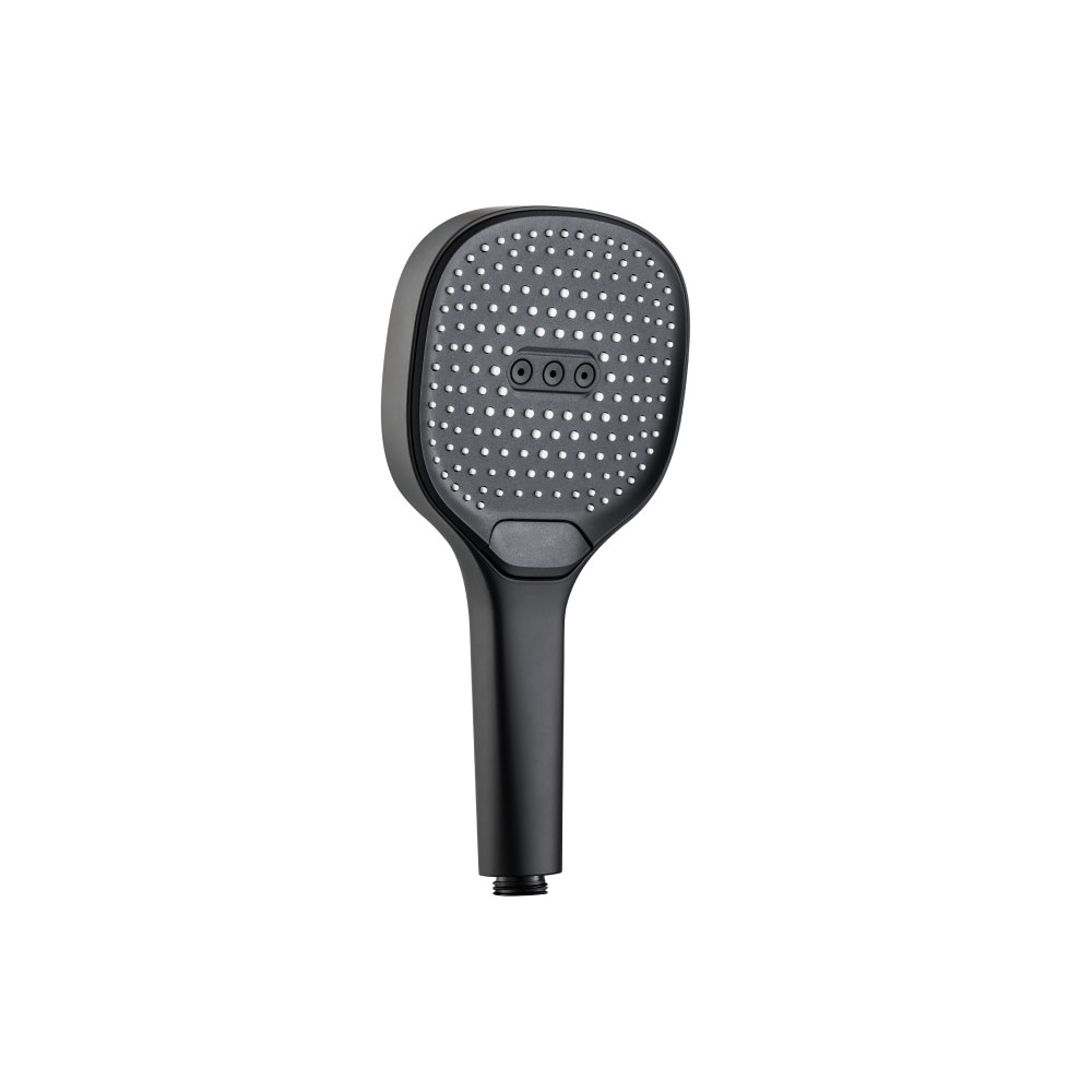 3-Function ABS Hand Held Shower Head - 120mm | Matte Black