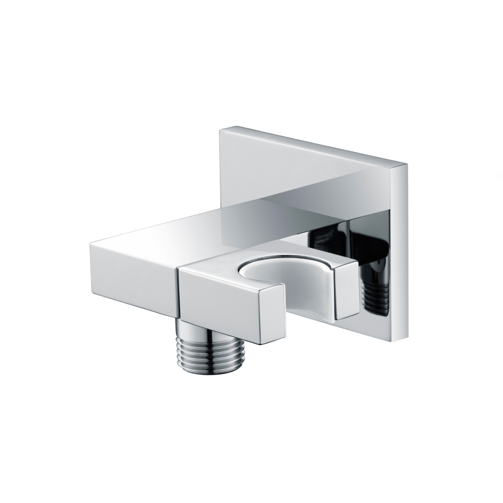 Wall Elbow With Holder Combo - Adjustable Angle | Chrome