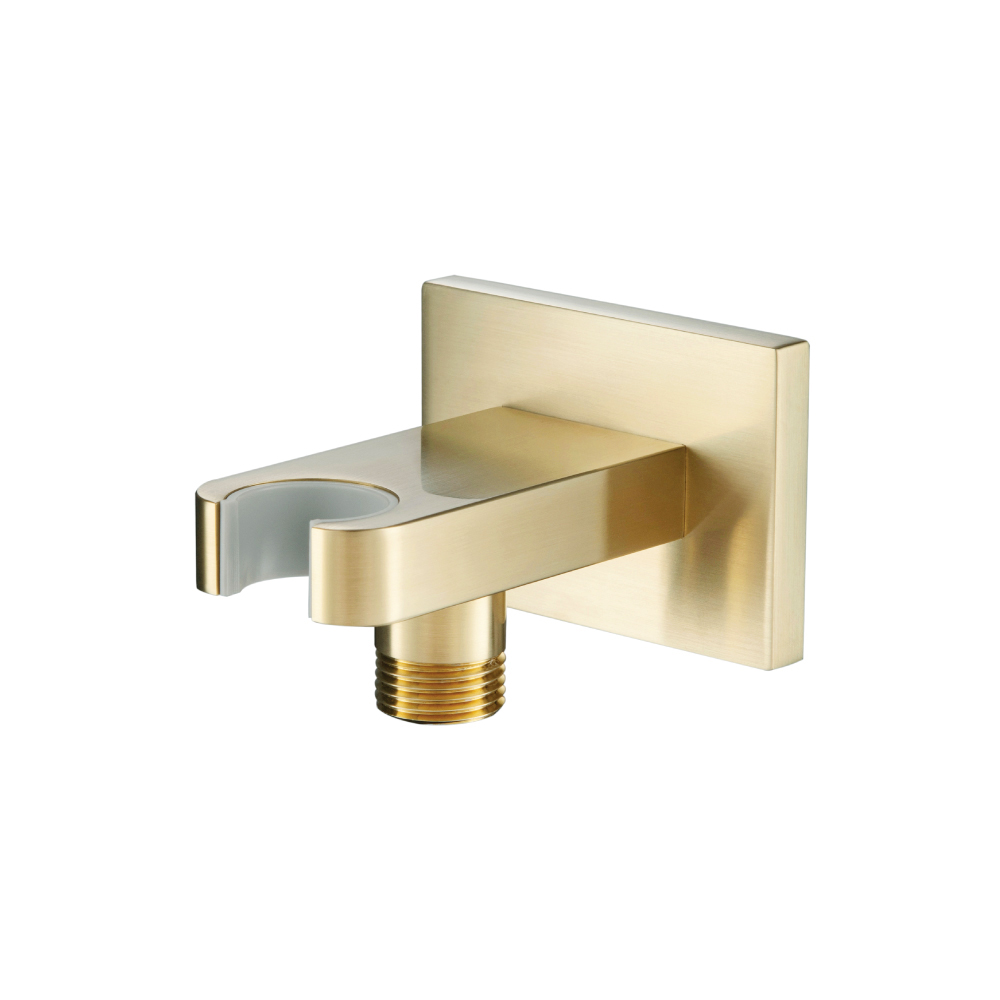 Wall Elbow With Holder Combo | Satin Brass PVD