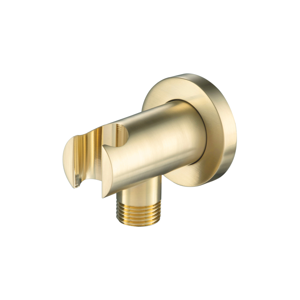 Wall Elbow With Holder | Satin Brass PVD