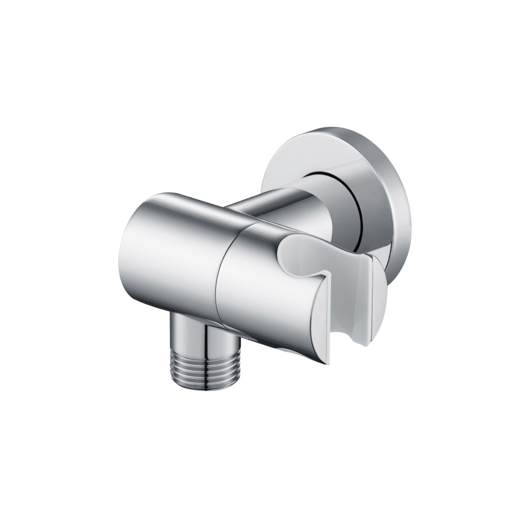 Wall Elbow With Holder Combo - Adjustable Angle | Chrome